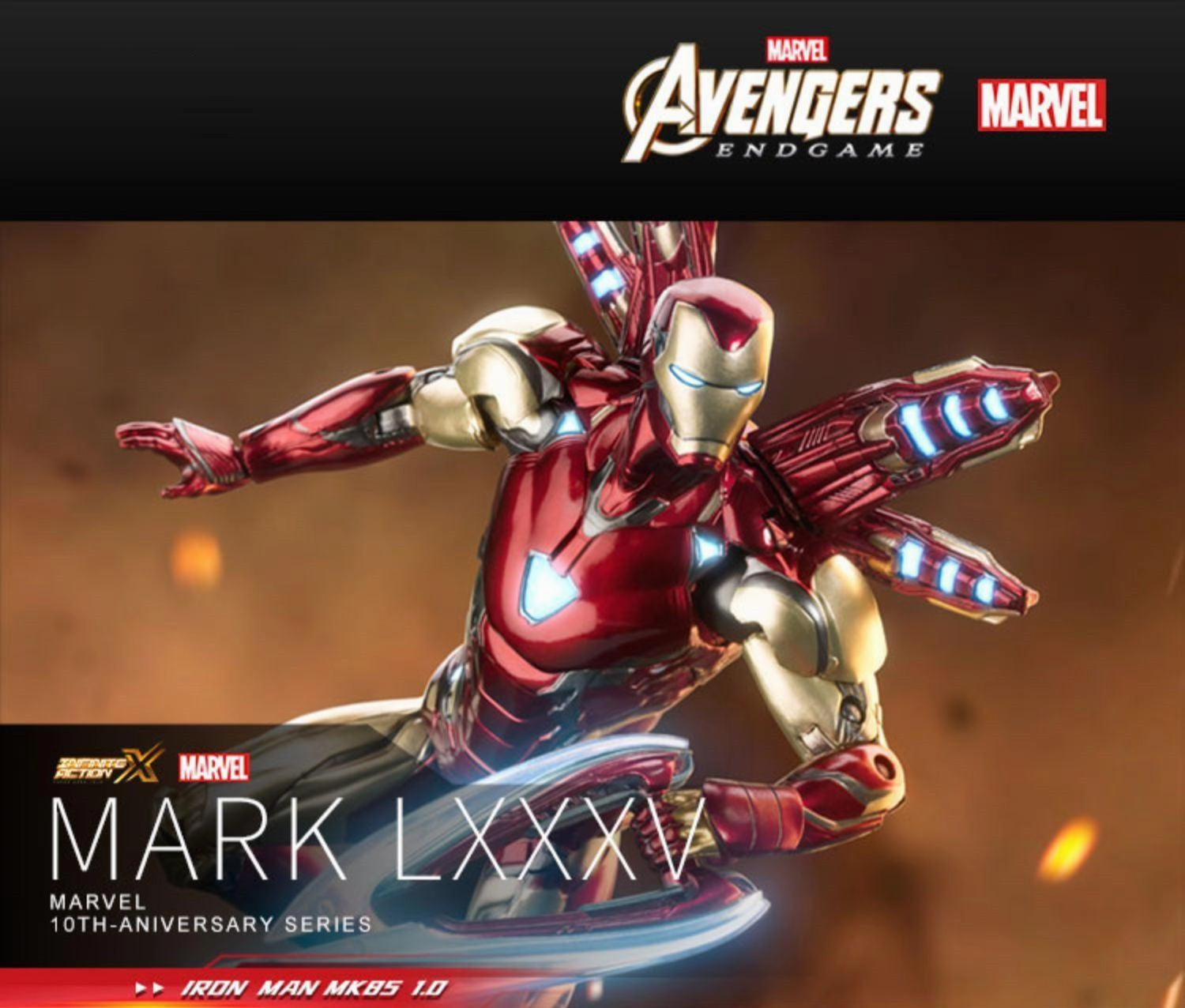 1:10 Iron Man Mark LXXXV Mk85 1.0 Action Toy Celebrity Likeness Collectible Model
