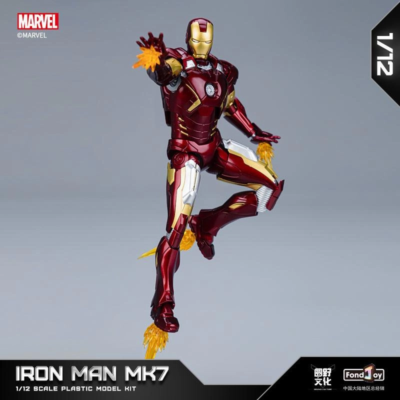 1:12 Iron Man Mark VII Mk7 Action Figure Assembly Kit Kids Room Luxury Collectible