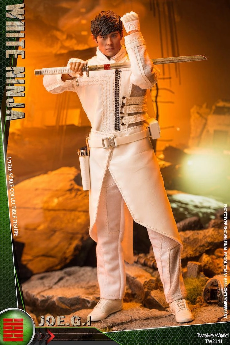 1:12 White Ninja Action Figure Twitch Channel Personalized Exhibit