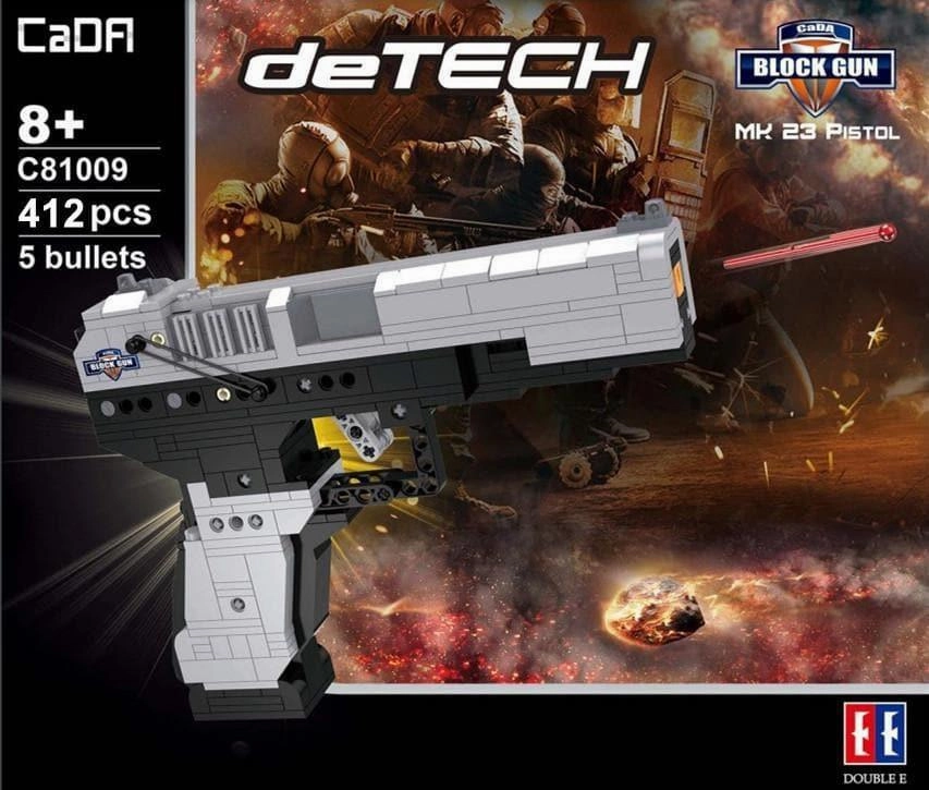 Designer Item 1:1 Heckler & Koch MK 23 Pistol Gun Building Blocks Set
