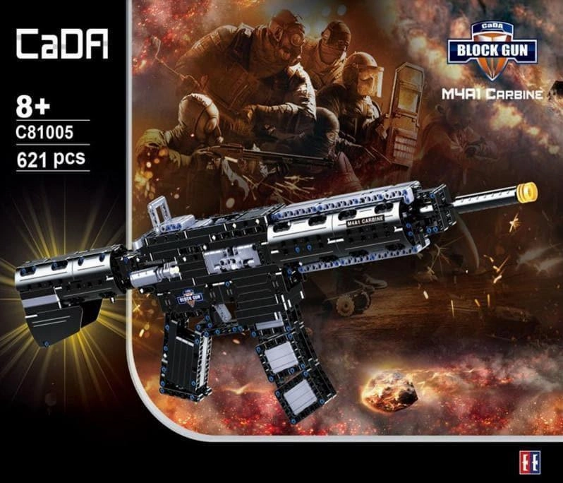 1:1 M4A1 Carbine Assault Rifle Gun Building Blocks Set Cultural Icon