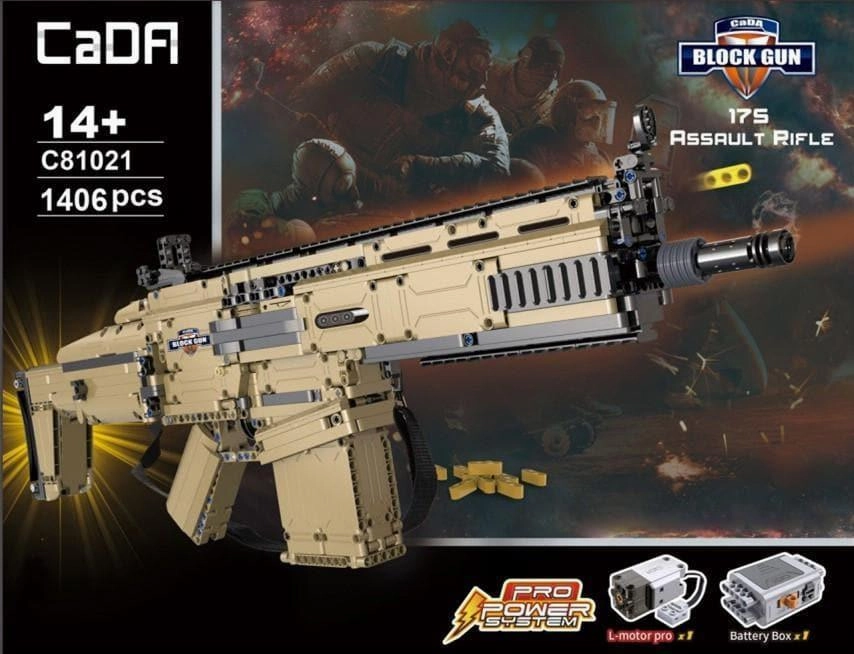 1:1 SCAR 17s Semi-Auto Assault Rifle Gun Building Blocks Set Limited Merchandise Professional Grade