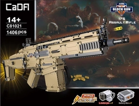 1:1 SCAR 17s Semi-Auto Assault Rifle Gun Building Blocks Set Limited Merchandise Professional Grade
