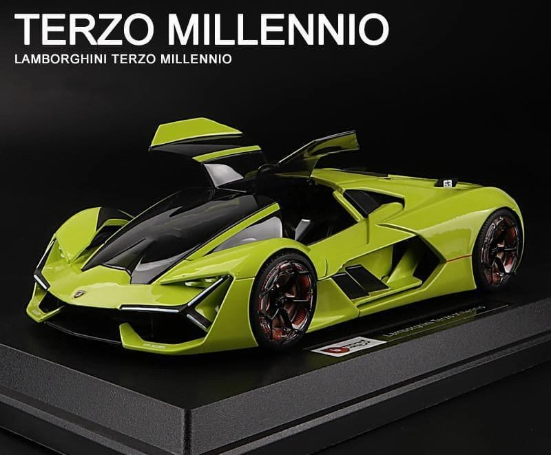 Office Desk Toy Robot Art 1:24 Lamborghini Terzo Millennio Alloy Model Car