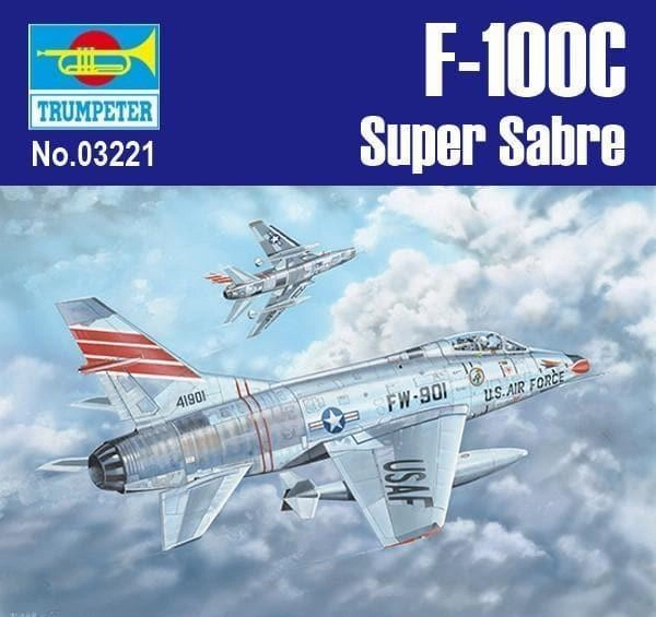 1:32 F-100C Super Sabre Fighter Assembly Kit Robot Article Limited Item