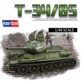 1:48 Russian T-34/85 1944 Flat Turret Tank Assembly Kit PVC Object