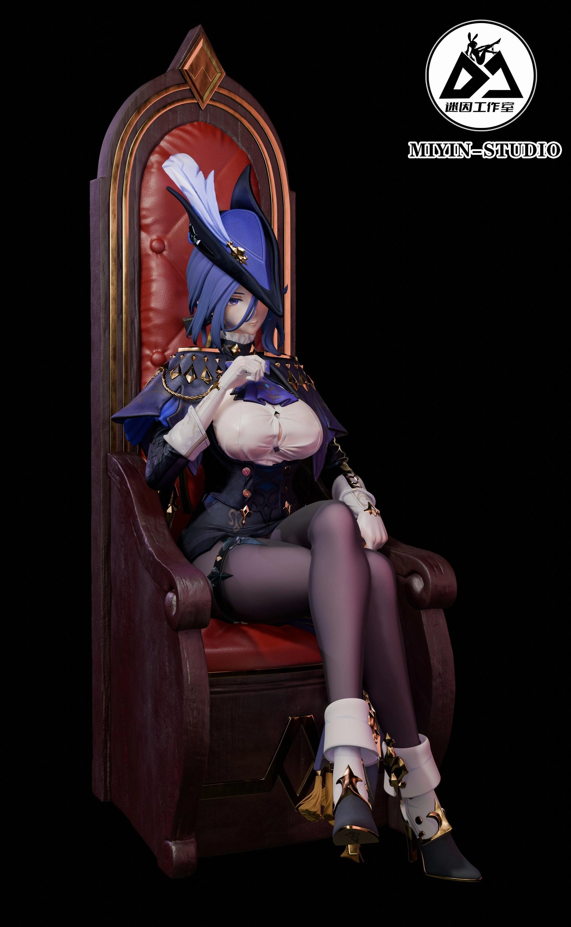 Sound Effect Winter Decoration 1:6 Clorinde Figure Statue