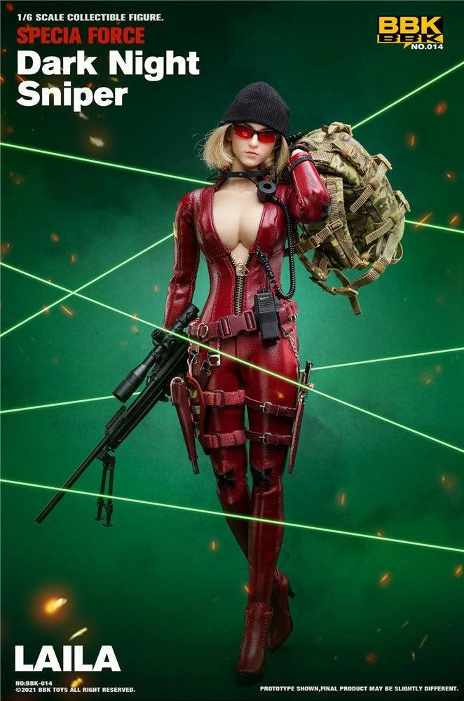 1:6 Dark Night Sniper Laila Action Figure Anime Hobby