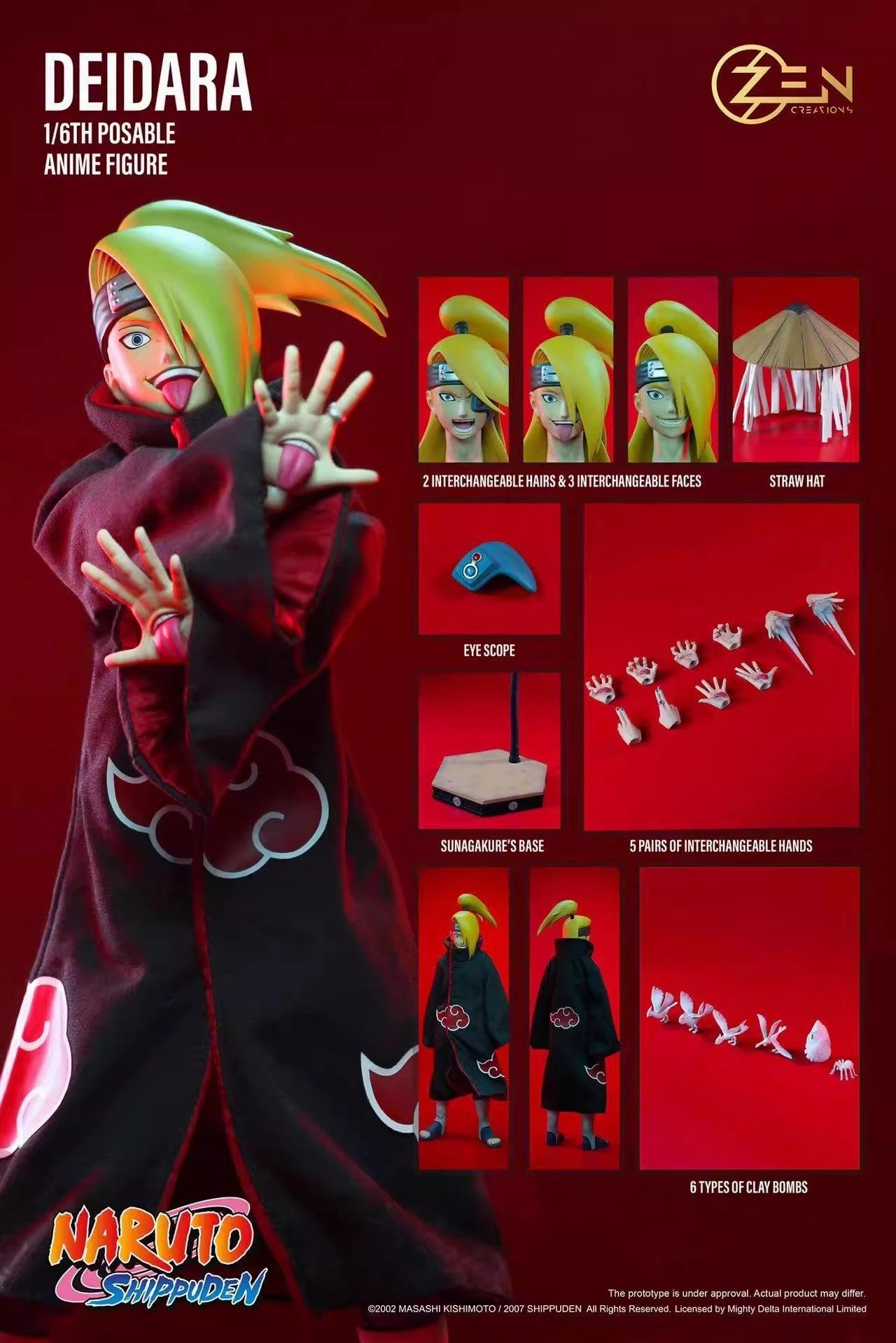 Character Creation Fantasy Product 1:6 Deidara Action Figure