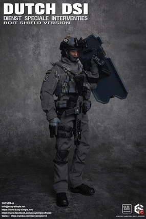 1:6 Dutch DSI Dienst Speciale Interventies Roit Shield Version Action Figure Brand Collaboration