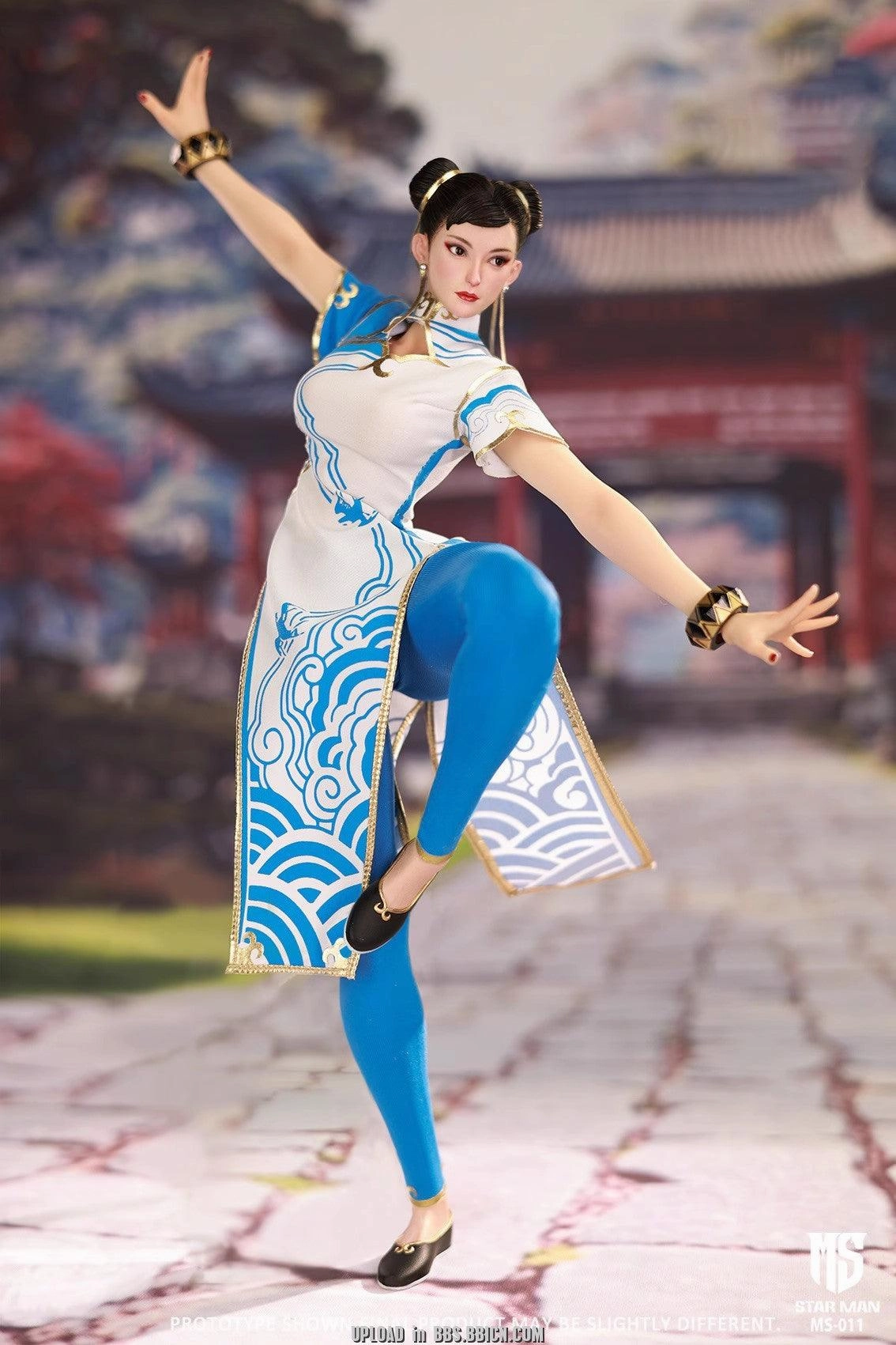Superhero Decor 1:6 Female Fighter White Cheongsam Seamless Figure