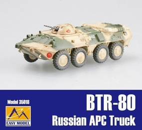 Chrome Plated 1:72 BTR-80 Russian Army battle 1994 APC Truck