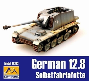 1:72 German 12.8cm Selbstfahrlafette Tank Miniature Sculpture Chibi Collectible