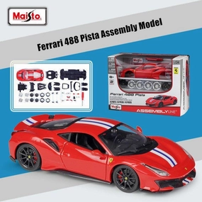 Resin Statue Gaming Figure 1:24 Ferrari 488 Pista Alloy Assembly Model