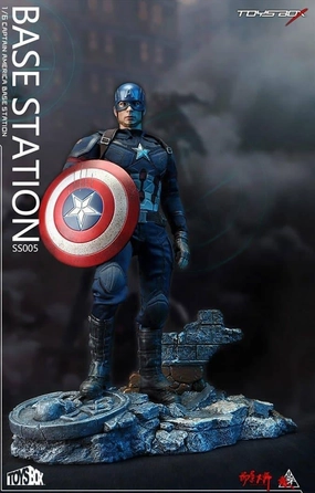 1:6 Captain America Display Scene Base Station Vinyl Collectible