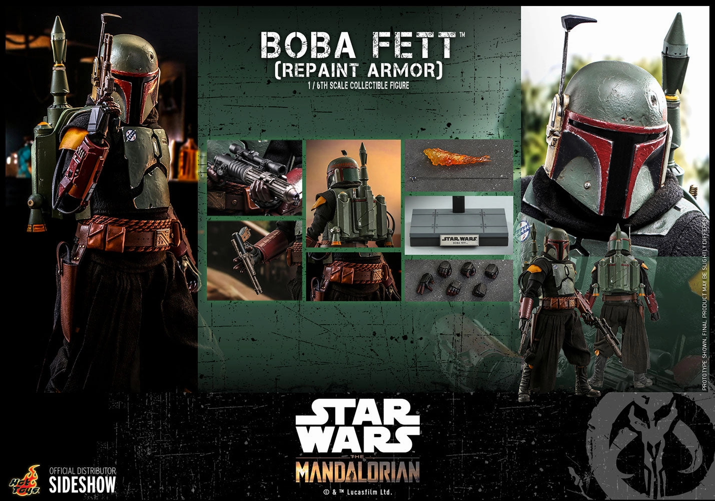Preservation Tool Man Cave Hot Toys 1/6 Star Wars The Mandalorian 2 Boba Fett (Repaint Armor) Sixth Scale Figure TMS055