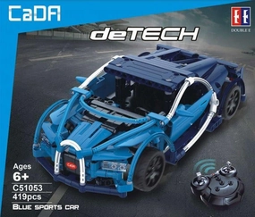 Sound Effect PVC Goods Buggati Chiron Blue Phantom Building Blocks Set