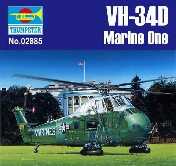 1:48 VH-34D Marine One Rotorcraft Assembly Kit Limited Display Sitting Pose