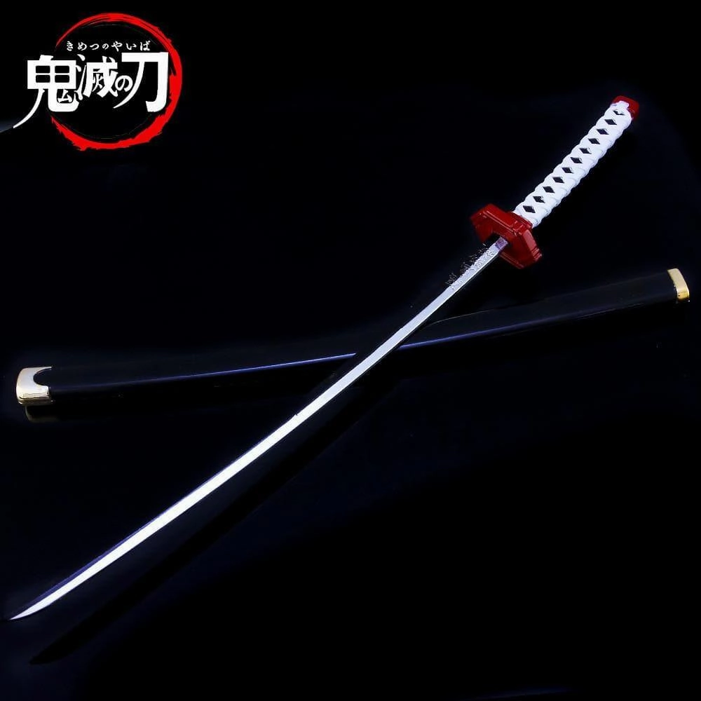 Tomioka Giyuu Nichirin Blade Sword Metal Replica Gold Leaf