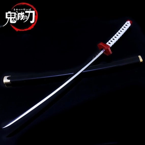 Tomioka Giyuu Nichirin Blade Sword Metal Replica Gold Leaf