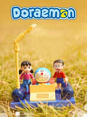 Doraemon Time Machine Building Blocks Set Action figure Hobby Kit