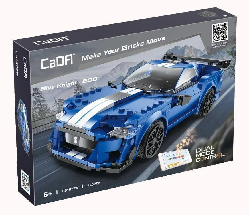 Superhero Art Therapeutic Hobby Blue Knight 500 Race Car Building Blocks Set