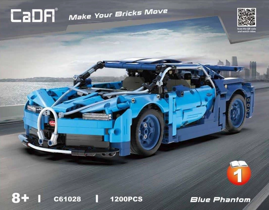 Pop Vinyl Blue Phantom Bugatti Chiron Building Blocks Set