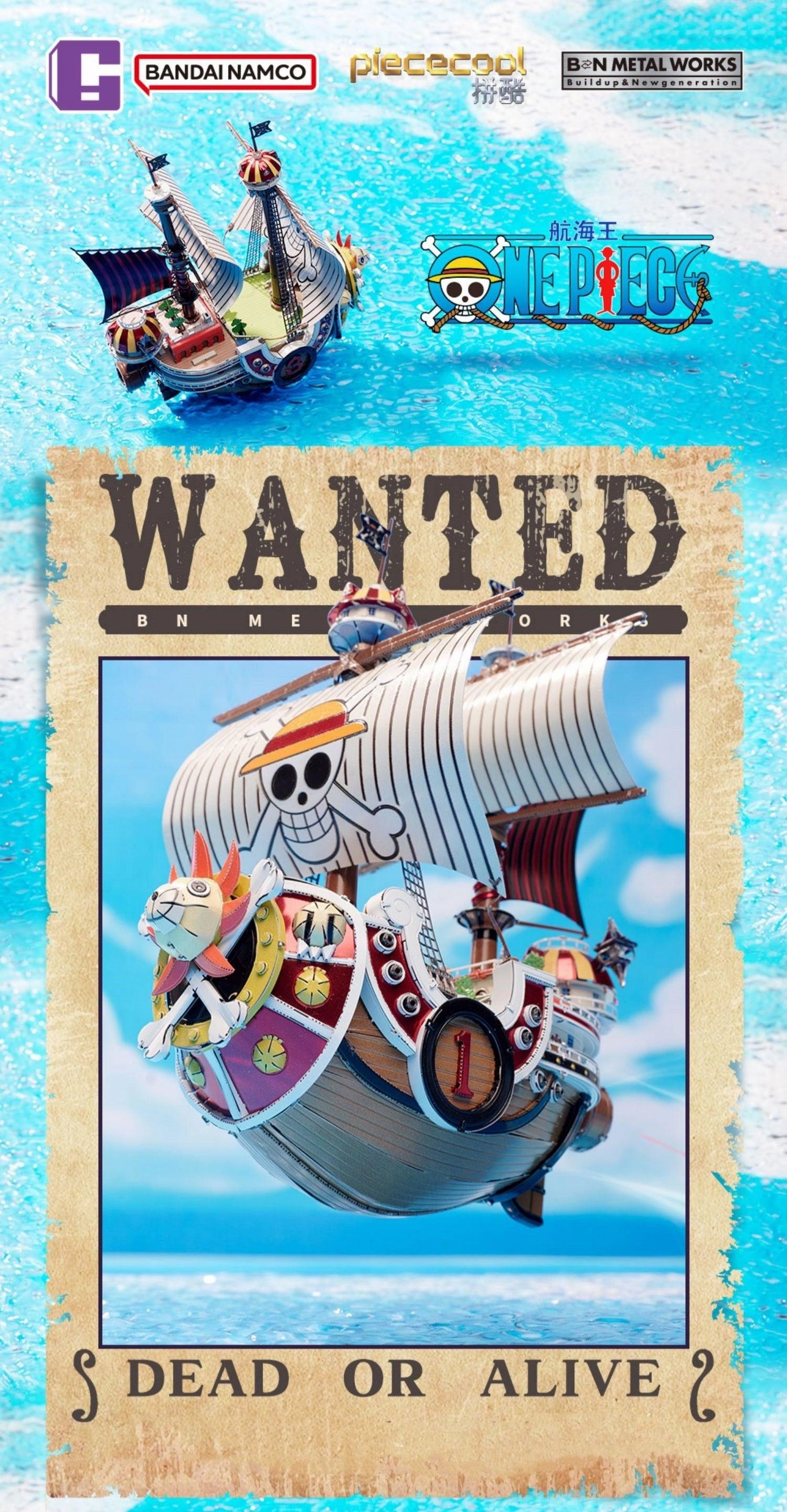 BN Metal Works Thousand Sunny Pirates Ship Metal Assembly Kit Online Game Augmented reality