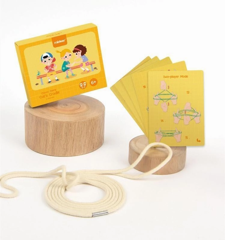 Cat's Cradle Magical String Game Bronze Cast Miniature Sculpture