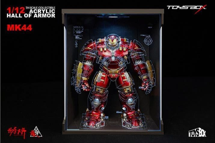 1:12 Iron Man MK44 Hulkbuster Acrylic Hall of Armor Display Box Jungle Beast Cultural Icon