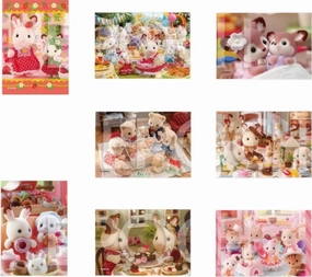 PVC Piece Detailed Sculpture Epoch 58-205??Sylvanian Families Sweets Collection??Multipack 8 Jigsaw Puzzle