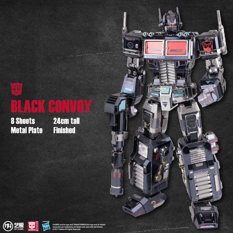 Transformers Optimus Prime Black Convoy Metal Assembly Kit Astronaut Figure Vinyl Art