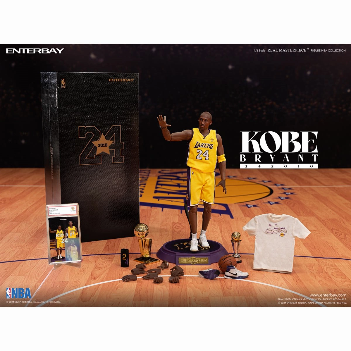 Totem Animal Enterbay Real Masterpieces 1/6 NBA LA Lakers Kobe Bryant 2010 Championship Sixth Scale Action Figure RM-1098