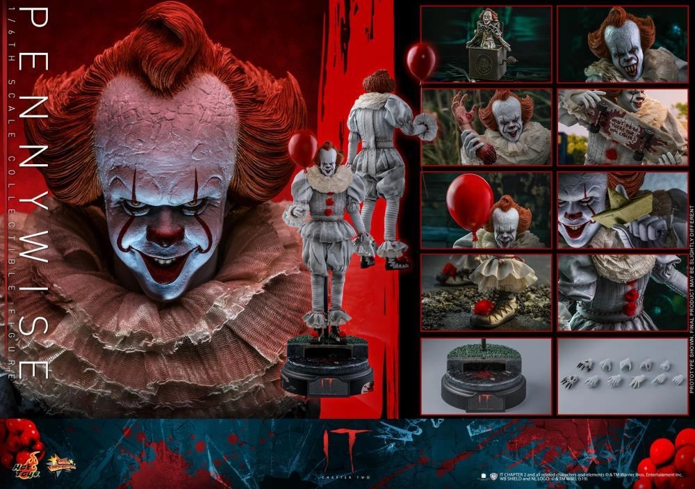 Stylized Art Hot Toys 1/6 IT Chapter 2 Pennywise Sixth Scale Action Figure MMS555