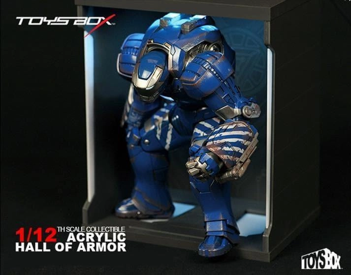 Celebrity Likeness NFT Figure 1:12 Iron Man Igor MK38 Acrylic Hall of Armor Display Box