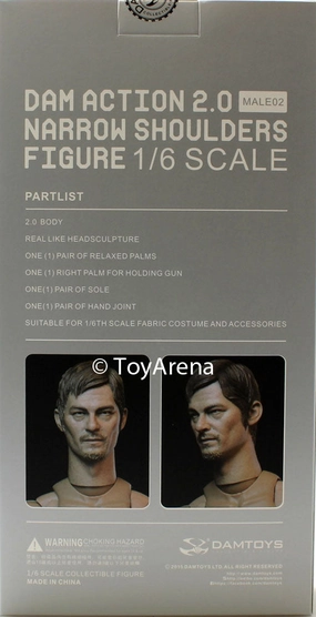 DAM Action 2.0 Narrow Shoulders Male 02 Walking Dead Norman Mark Reedus (Daryl Dixon) 1/6 Figure Vinyl Model Limited Run