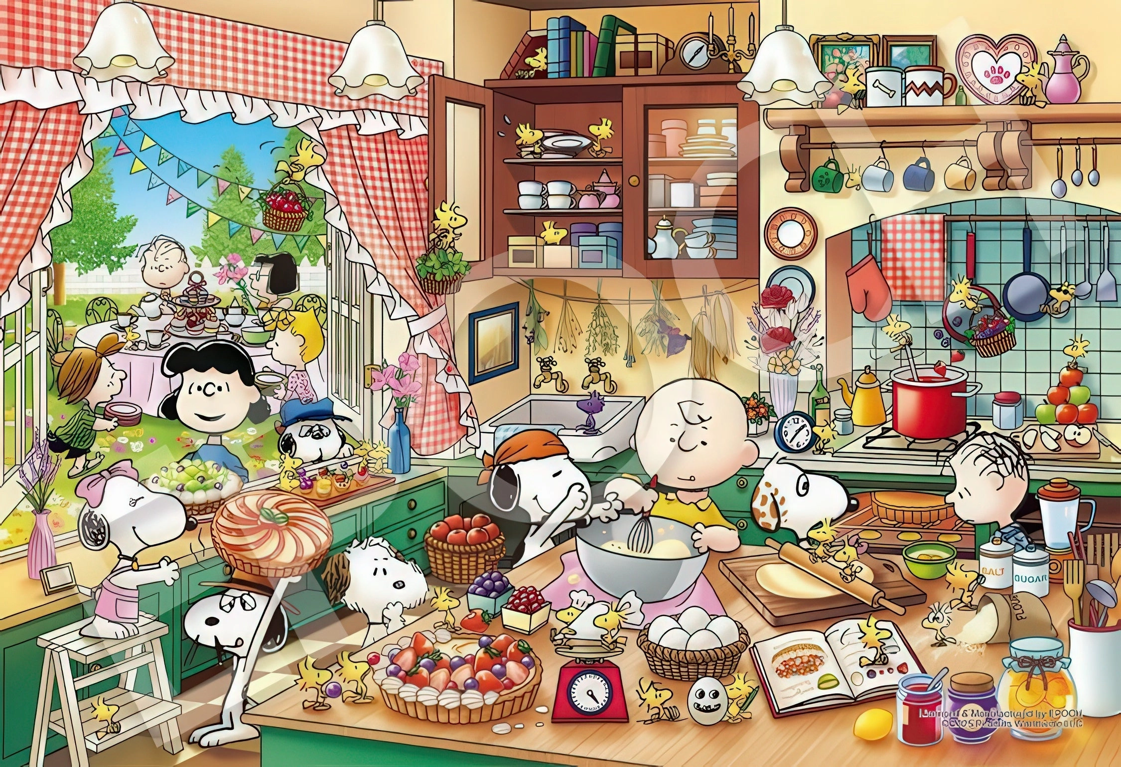 Epoch 28-209??Snoopy Country Kitchen??300 Pieces Jigsaw Puzzle Collectible Showcase