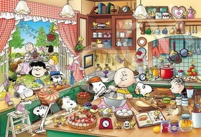 Epoch 28-209??Snoopy Country Kitchen??300 Pieces Jigsaw Puzzle Collectible Showcase