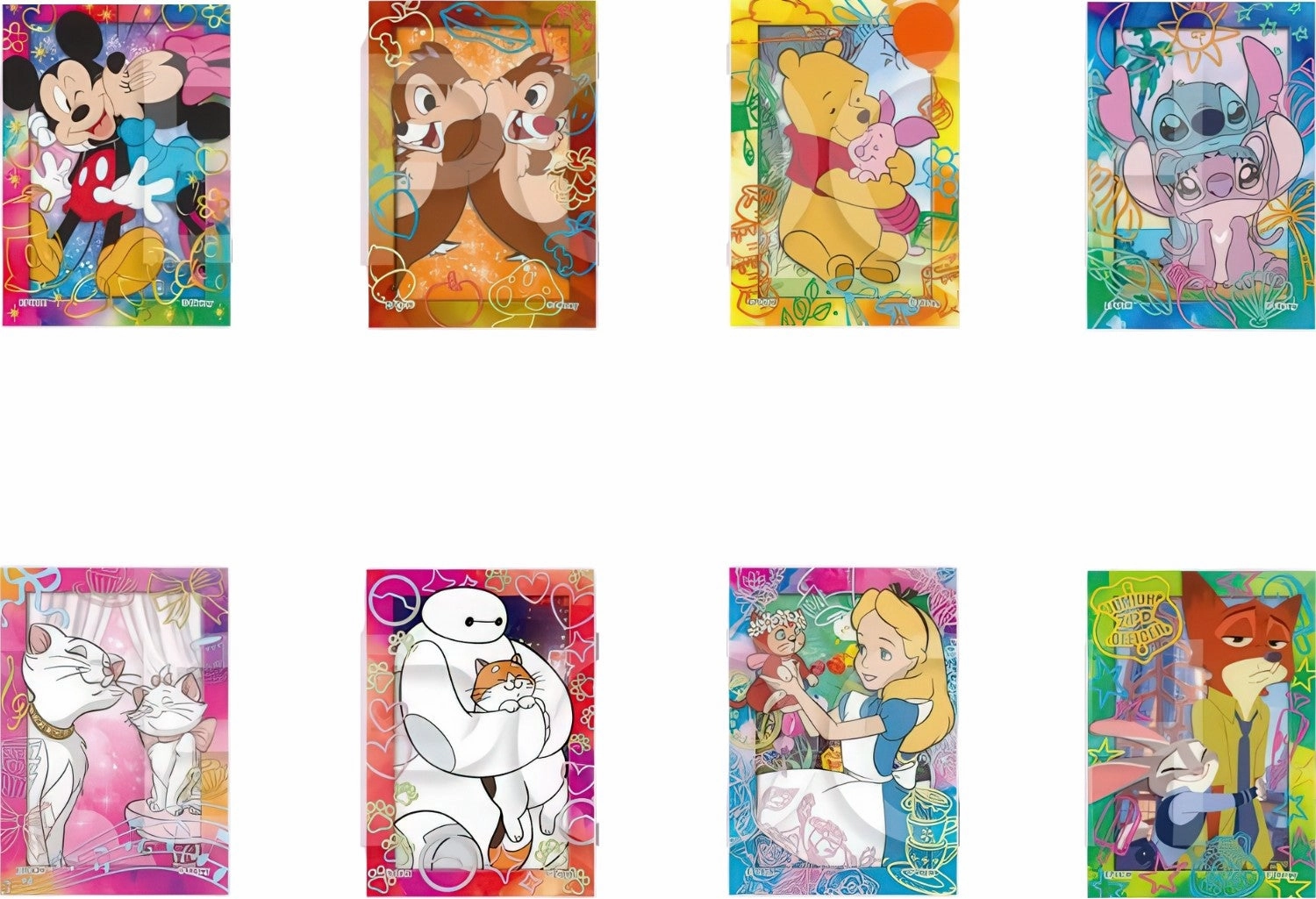 Movie Product NFC Feature Epoch 58-208??Disney Characters??Multipack 8 Jigsaw Puzzle