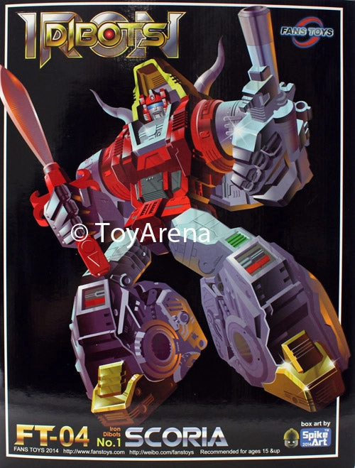 Fans Toys FT-04 Scoria Iron Dibots Action Figure w/ Grimlock Feet Upgrade Piece Gaming Toy Vinyl Decor