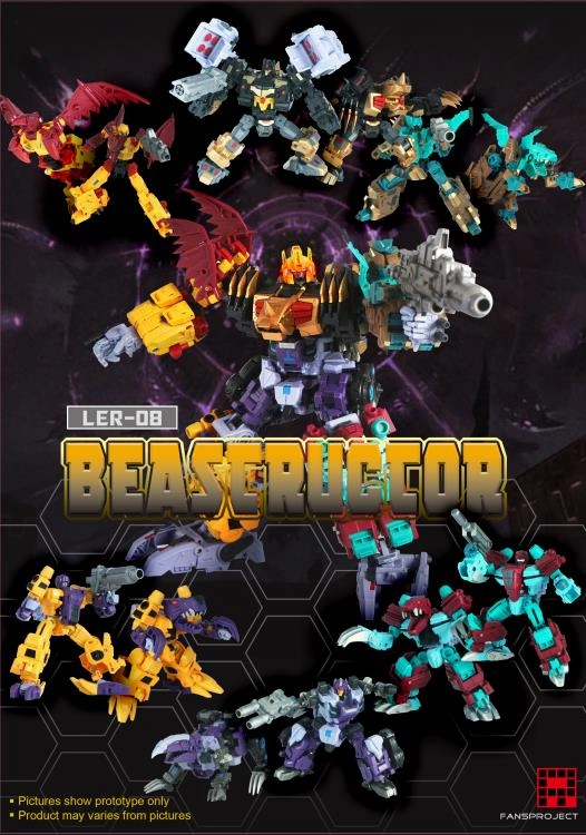 Fansproject LER-08 Beastructor Action Figure Set of 6 Toy Figurine