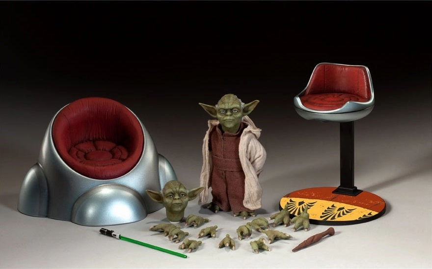 Valuable Collectible Miniature Article Sideshow Collectible 1/6 Star Wars Yoda Jedi Master Sixth Scale Figure