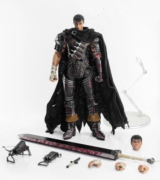 ThreeZero 1/6 Berserk Guts (Black Swordsman Ver.) Action Figure Sports Memorabilia Horror Icon