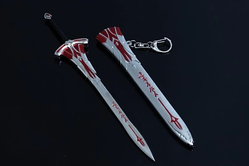 Red Saber Mordred Heavy Metal Sword Replica Designer Figure