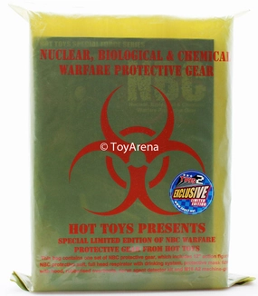 Spacecraft Model Hot Toys 1/6 NBC Warfare Protective Gear Special Limited Edition Green Polybag