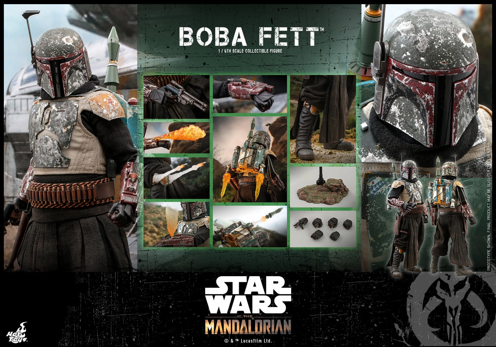 Fantasy Merchandise Hot Toys 1/6 Star Wars: The Mandalorian 2 Boba Fett Sixth Scale Figure TMS033
