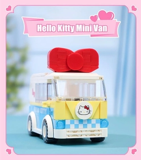 Hello Kitty Mini Van Bus Building Blocks Set Collection Showcase Superhero Object