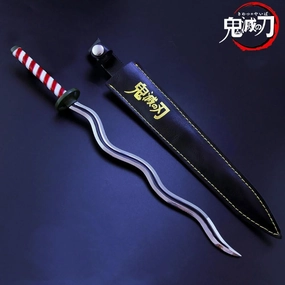 Limited Statue Iguro Obanai Nichirin Blade Sword Metal Replica