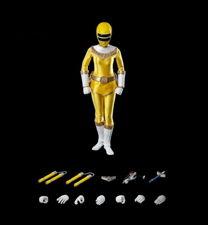 Decorative Model Vinyl Showcase ThreeZero FigZero 1/6 Power Rangers Zeo Ranger II Yellow Scale Action Figure