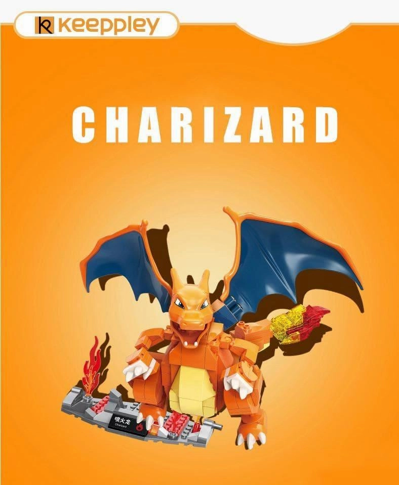 Charizard Building Blocks Set Gaming Sculpture Art Object
